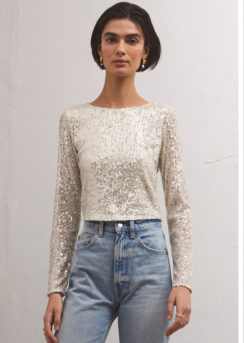 Designer sequin tops sales