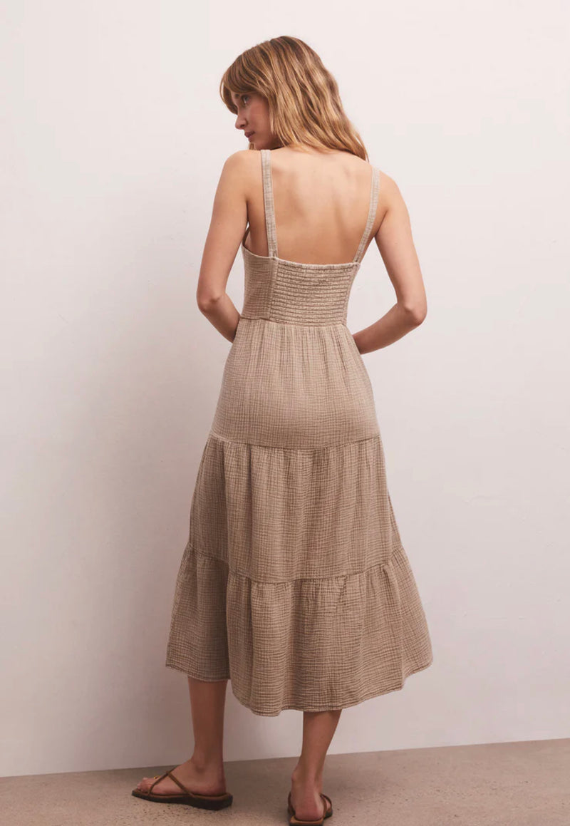 z supply analise midi dress Z Supply Women's Analise Gauze Midi Dress