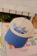 Cool Girls Teach - Periwinkle Vintage Trucker Hat