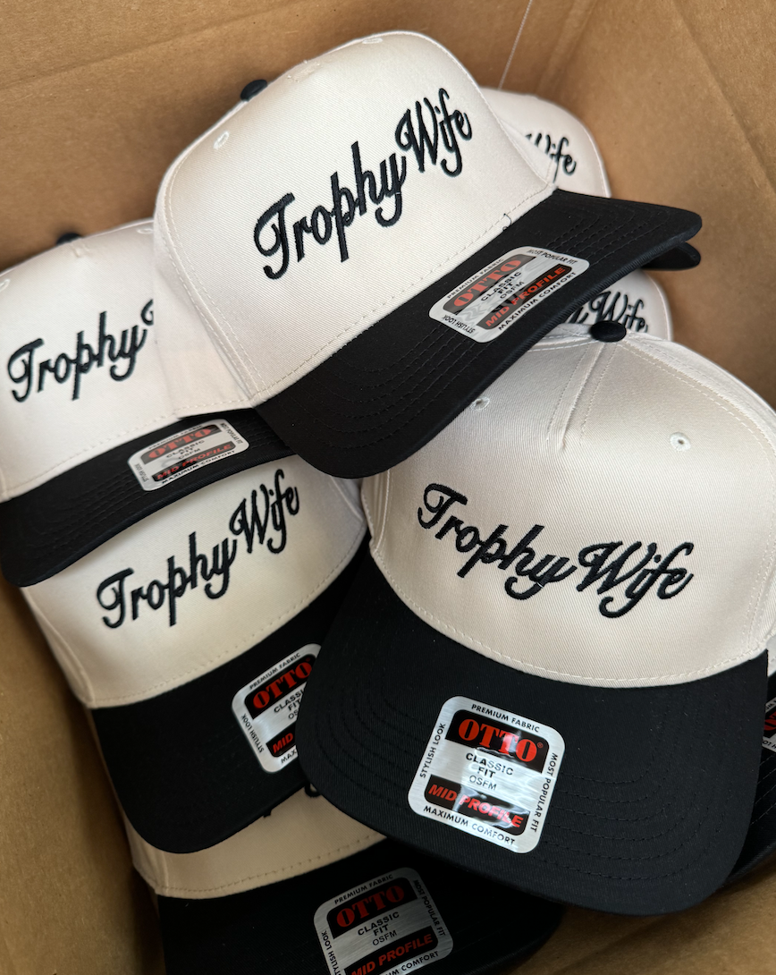 Trophy Wife - Black Vintage Trucker Hat