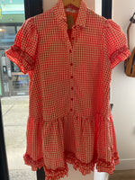 Button Down Babydoll Mini Dress