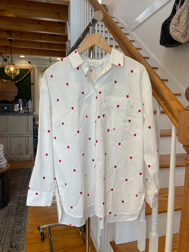 Full Of Hearts Embroidery Top