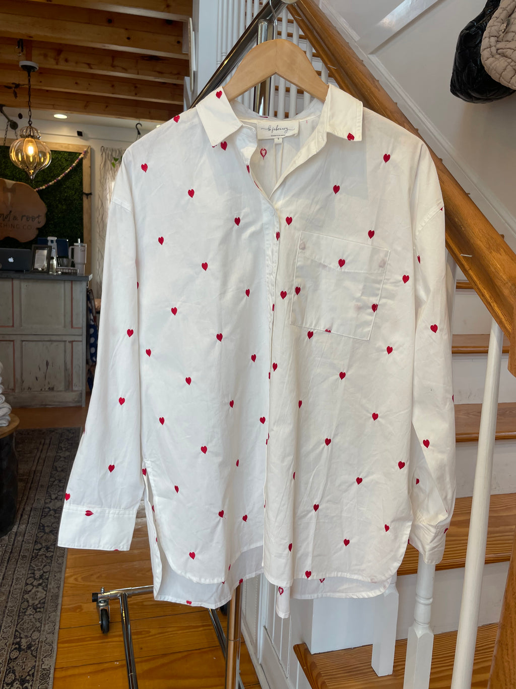 Full Of Hearts Embroidery Top