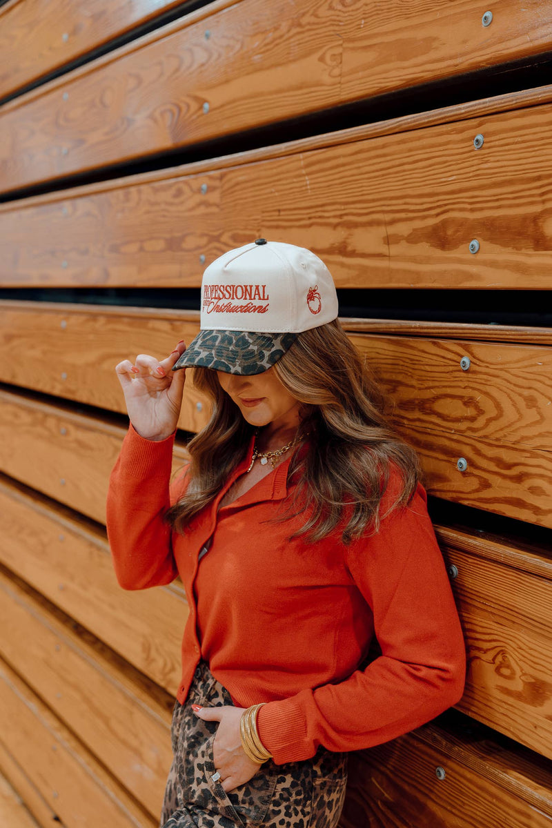 Professional Repeater of Instructions - Leopard Vintage Hat