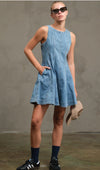 Denim Circle Mini Dress