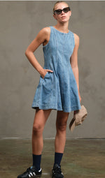 Denim Circle Mini Dress