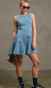 Denim Circle Mini Dress