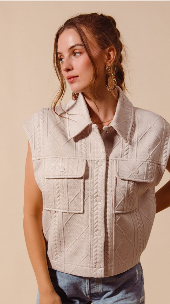 Kenzie Cable Knit Vest