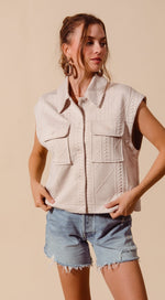 Kenzie Cable Knit Vest