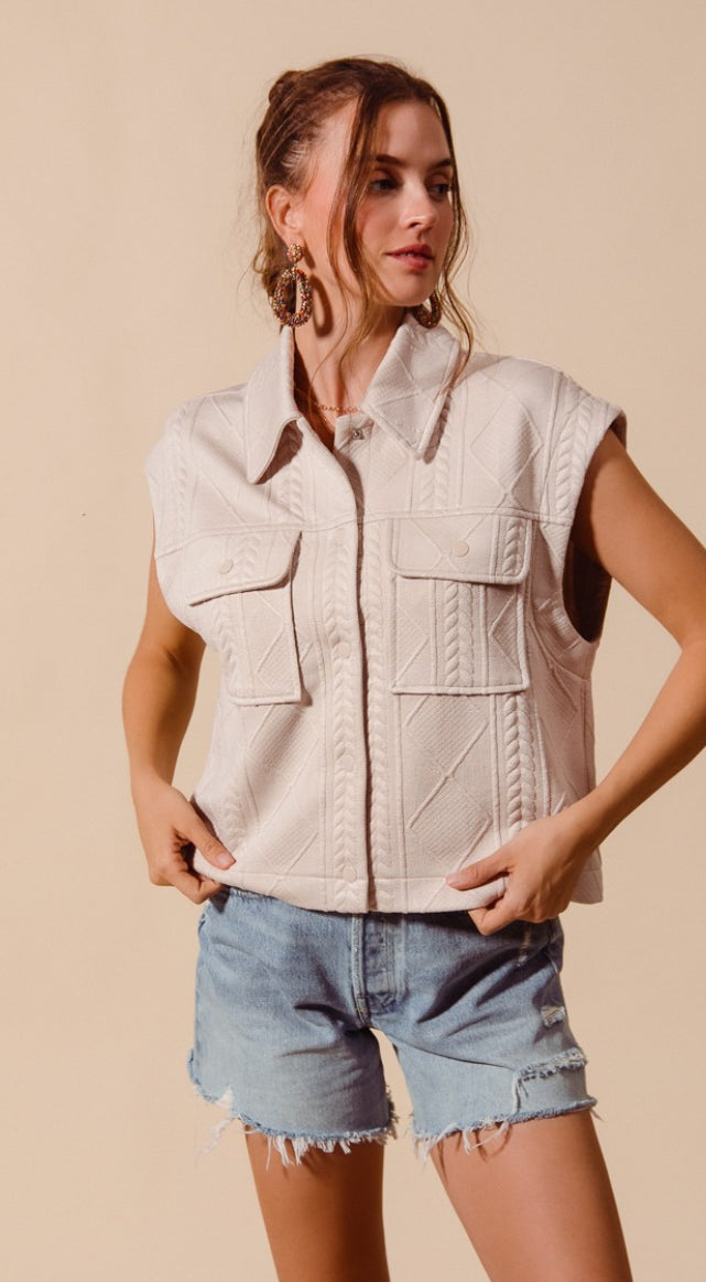 Kenzie Cable Knit Vest