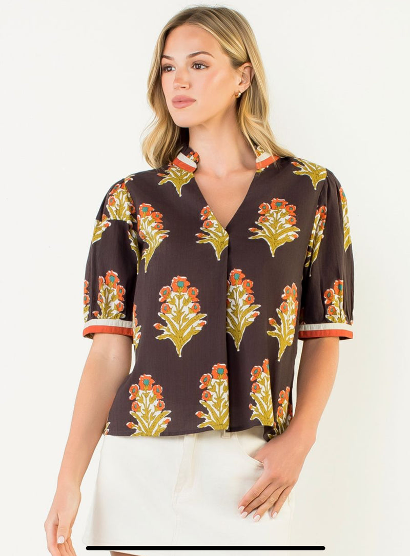 Fall Garden Floral Top