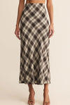 Europa Plaid Midi Skirt