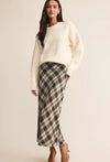 Europa Plaid Midi Skirt