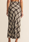 Europa Plaid Midi Skirt