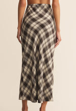 Europa Plaid Midi Skirt