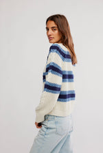 Frankie Cable Striped Pullover