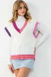 Pop of Color Knit Vest Top