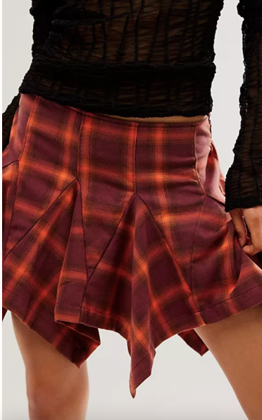 Xia Plaid Mini Skirt