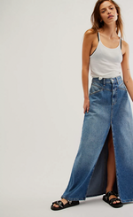 Come As You Are Denim Maxi Skirt