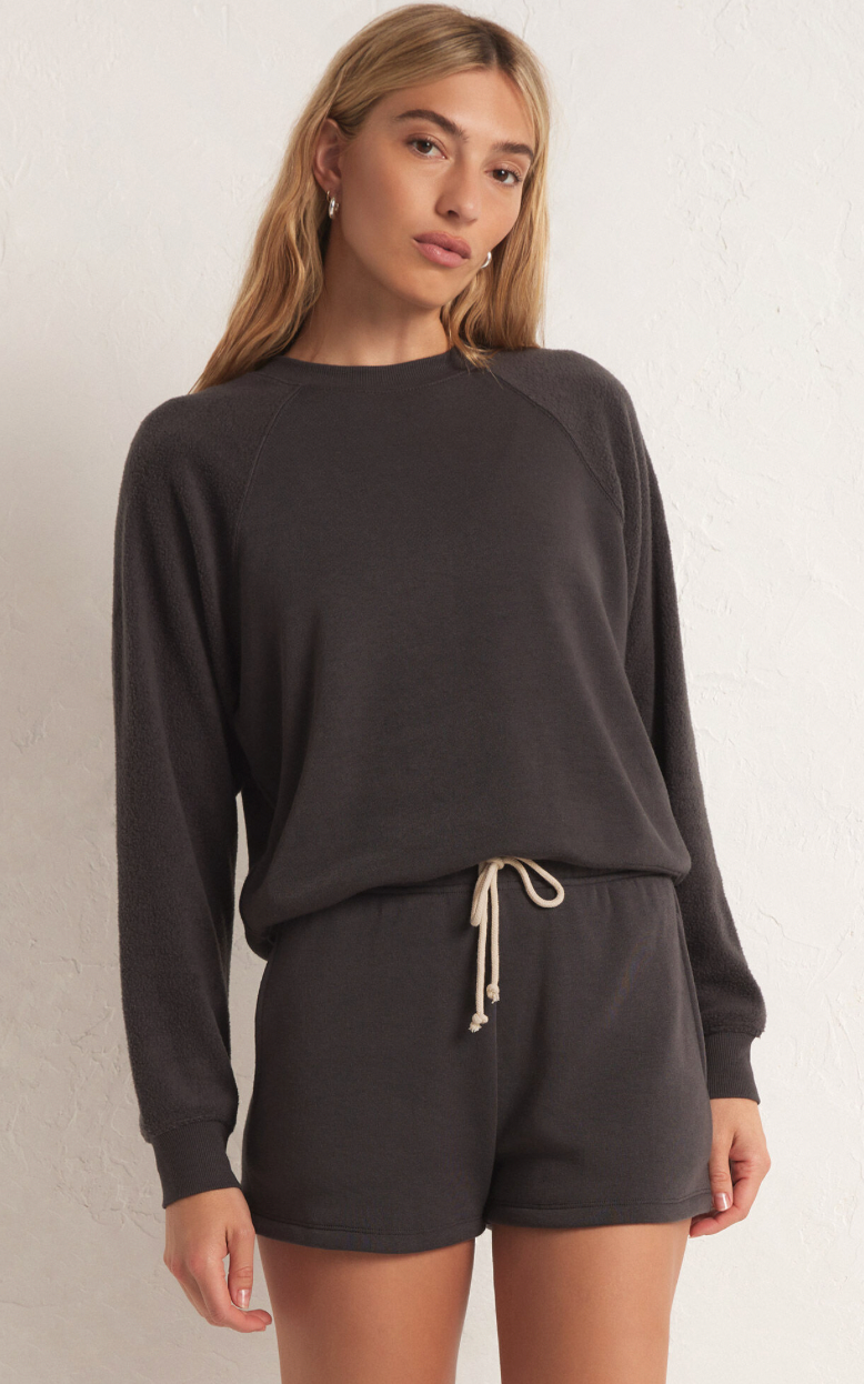 Saldana Reverse Fleece Top