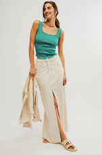 Come As You Are Denim Maxi Skirt