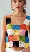 Multi Color Crochet Pattern Tank Top