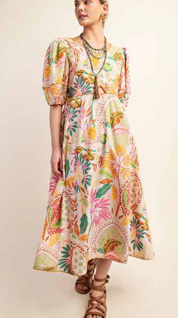 Floral Printed Midi Dress