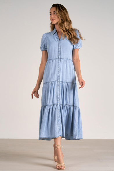 Short Sleeve Midi Dress