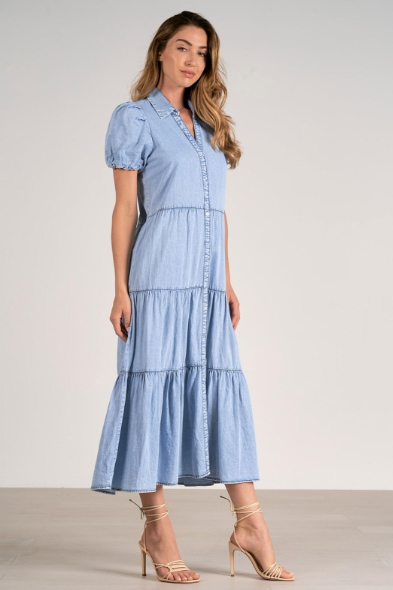 Short Sleeve Midi Dress