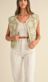 Embroidered Quilted Vest