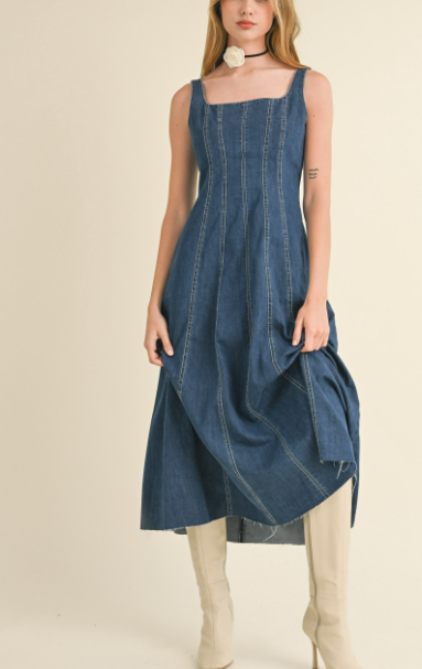 Pamela Denim Midi Dress