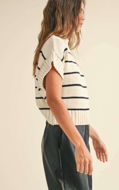 Shelley Striped Sweater Top