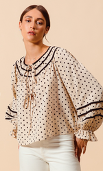 Dot Pattern Woven Blouse