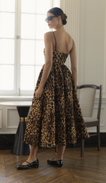 The Lacie Leopard Midi Dress