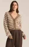 Este Mettalic Stripe Cardigan