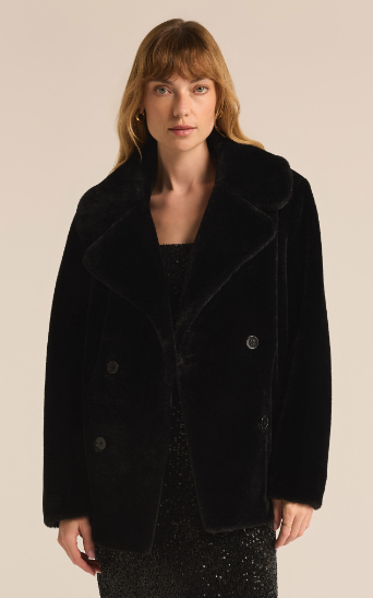 Gem Double Breasted Fur Coat