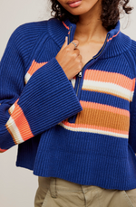 Striped Greta Half Zip