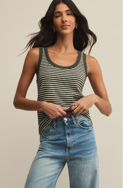 Elin Stripe Rib Tank
