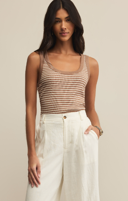 Elin Stripe Rib Tank