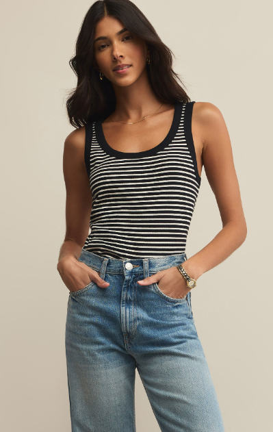 Elin Stripe Rib Tank