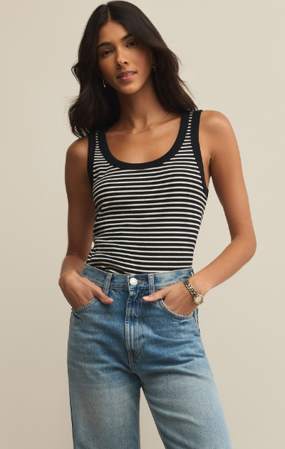 Elin Stripe Rib Tank
