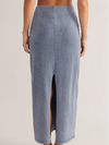 Gail Jersey Denim Midi Skirt