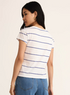 Striped Modern V Neck Tee