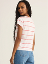 Striped Modern V Neck Tee