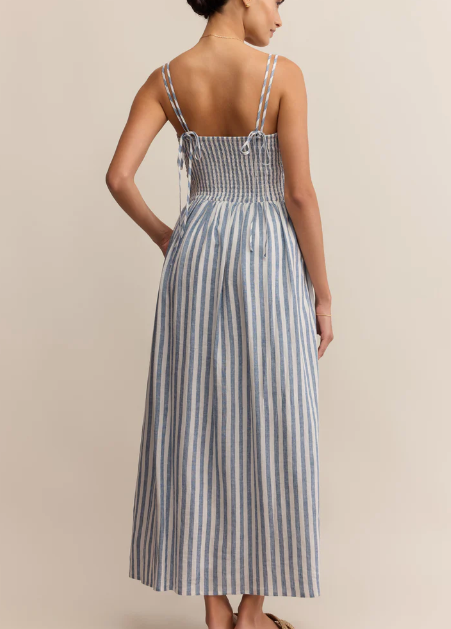 Nadine Striped Midi Dress