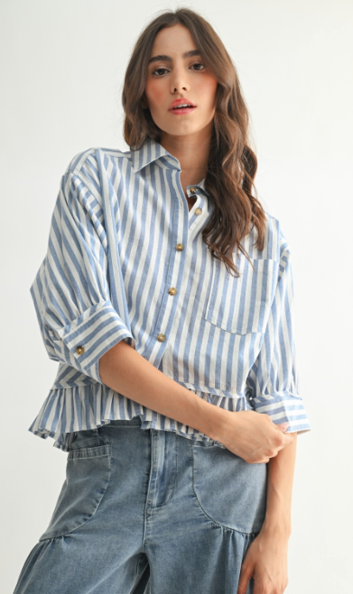 Harley Striped Button-Up