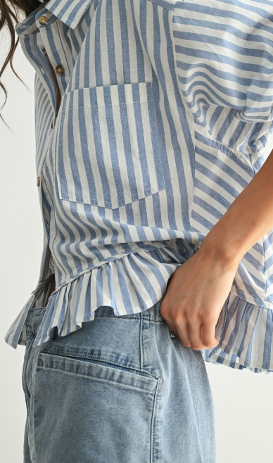 Harley Striped Button-Up