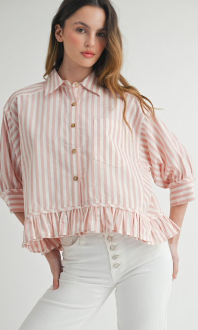 Harley Striped Button-Up