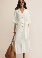 Brise Linen Midi Dress