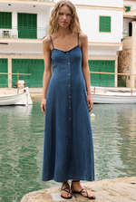 Angel Eyes Denim Midi Dress